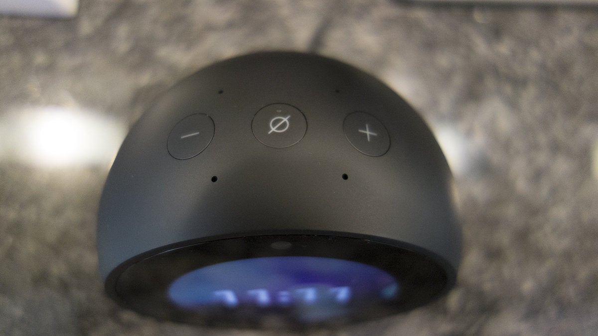 amazon echo spot top