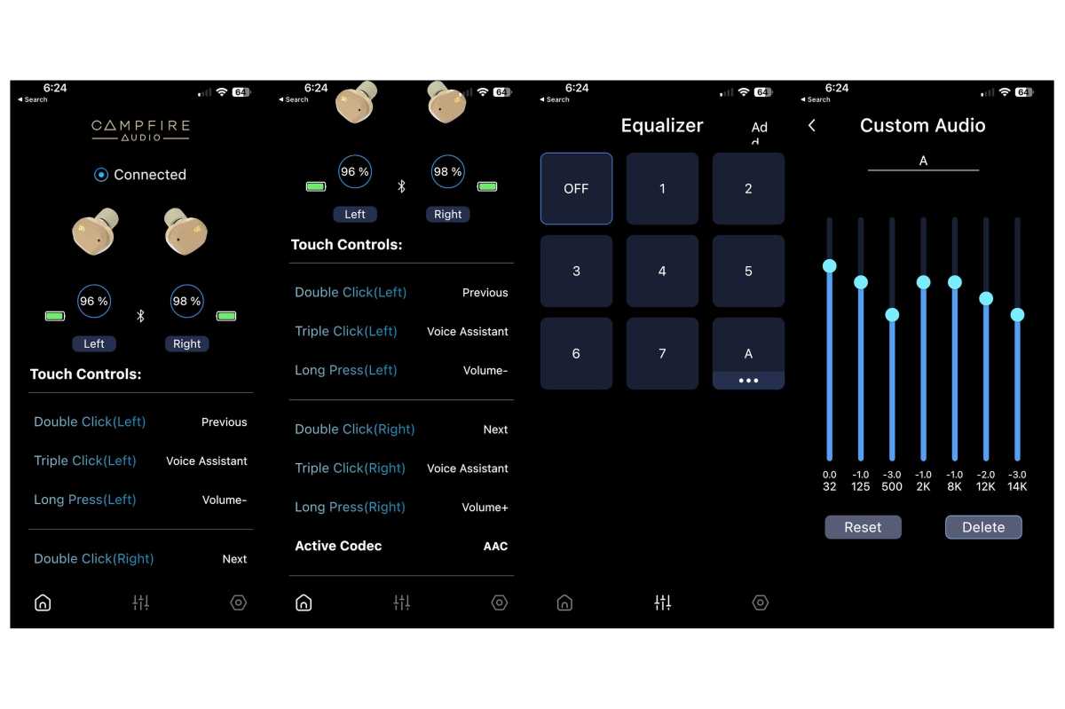 Campfire Audio app screenshots