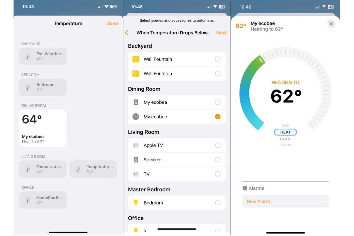 HomeKit thermostat automation