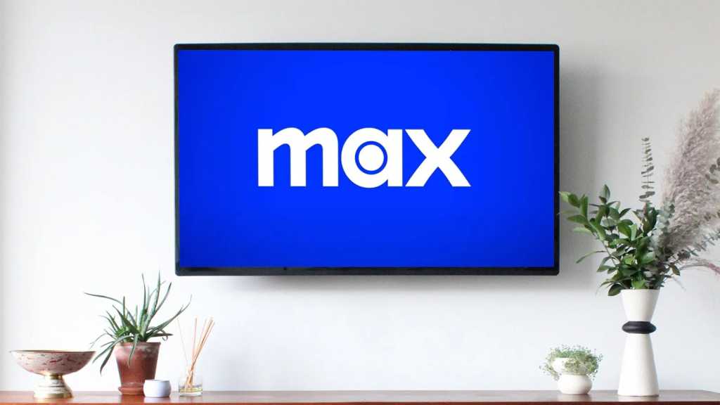 Max logo on a TV