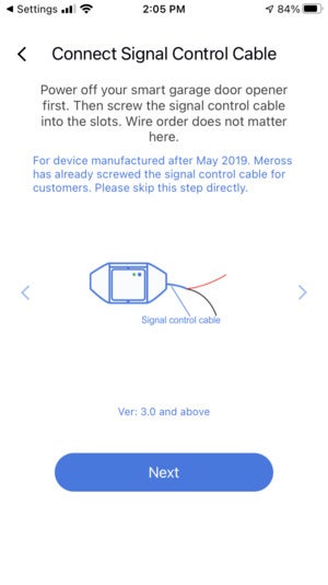 meross garage door app 2