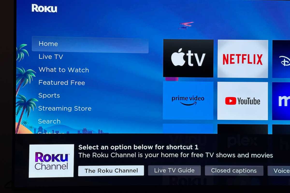 Roku personal shortcut button overlay