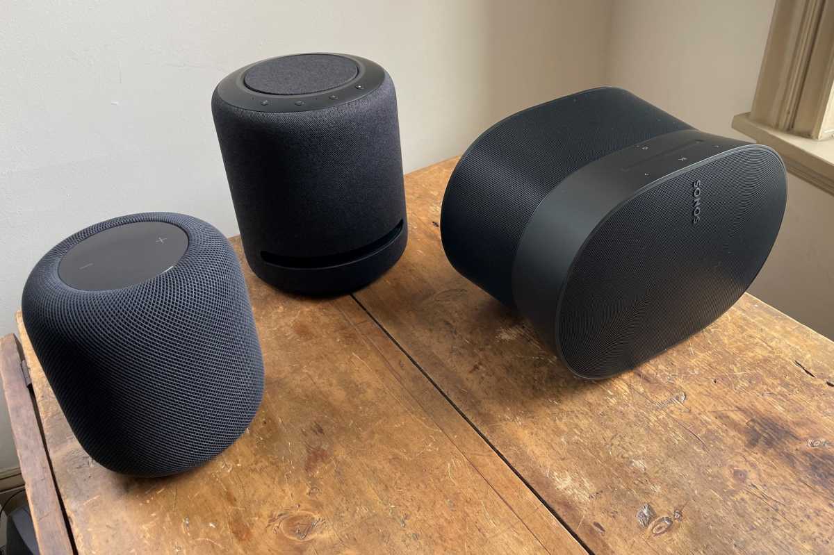 Sonos Era 300 compared Amazon Echo Studio and Apple HomePod (2nd generation)