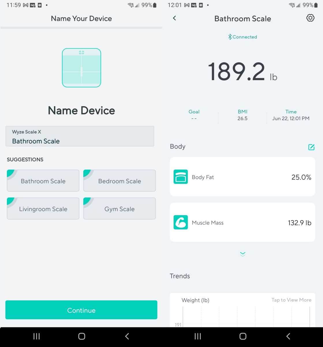 Wyze Scale X app