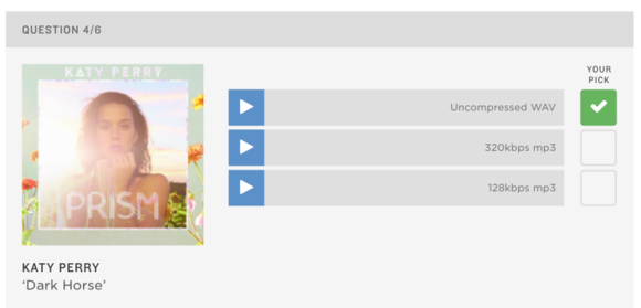 Think you can tell the difference between MP3 files and uncompressed WAV files?  Take this test on N